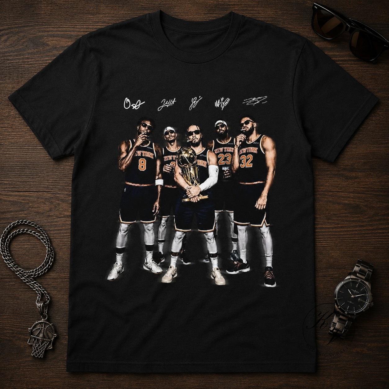 York Knix Champions 2026 Gildan 5100 Black Basketball Tee Knix Fan Nba Finals