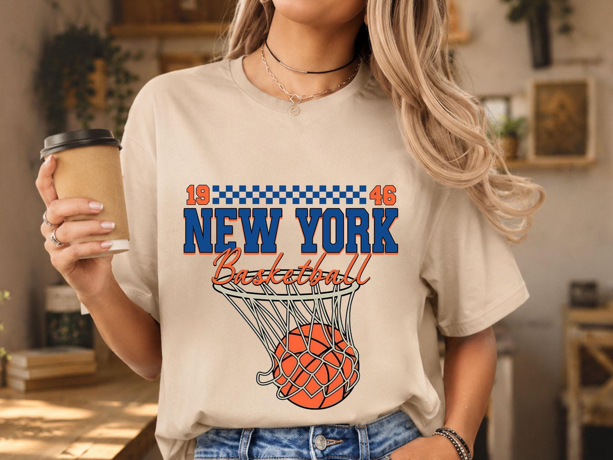 York Basketball 2026 Champions Retro Ny Finals Bound Tee York Basketball Game Day Ny Fan