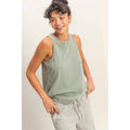 Mineral Washed Sleeveless Top Unisex , , , Long Sleeve Tee