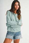 8642in Relaxed Thermal Knit Long Sleeve Top Unisex , , , Long Sleeve Tee