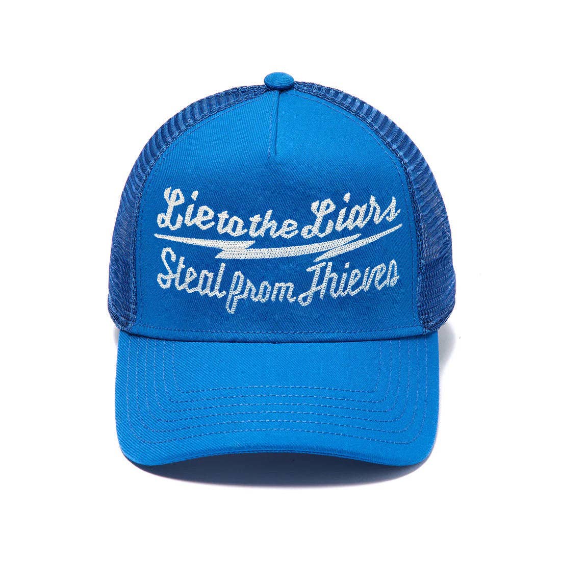 Cult's Lucky Bastard Hat "Lie To the Liars" in Blue Unisex , , , Long Sleeve Tee