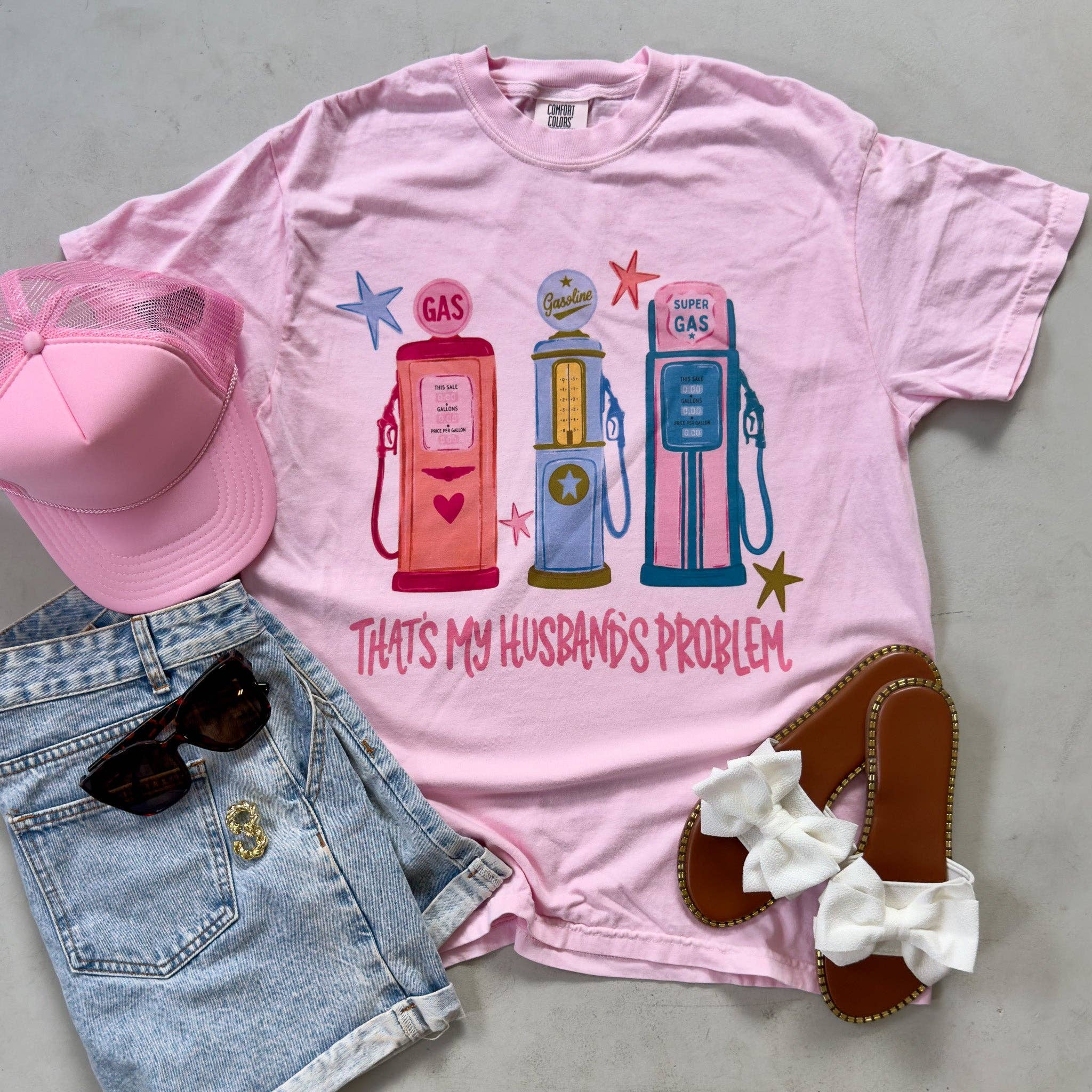 That’S My Husband’S Problem Gas Tee Unisex , , , Long Sleeve Tee