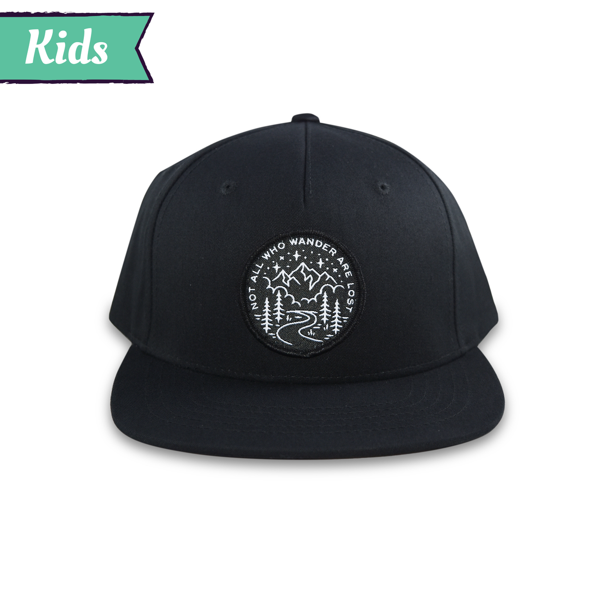 Not All Who Wander Kids Snapback Unisex , , , Long Sleeve Tee