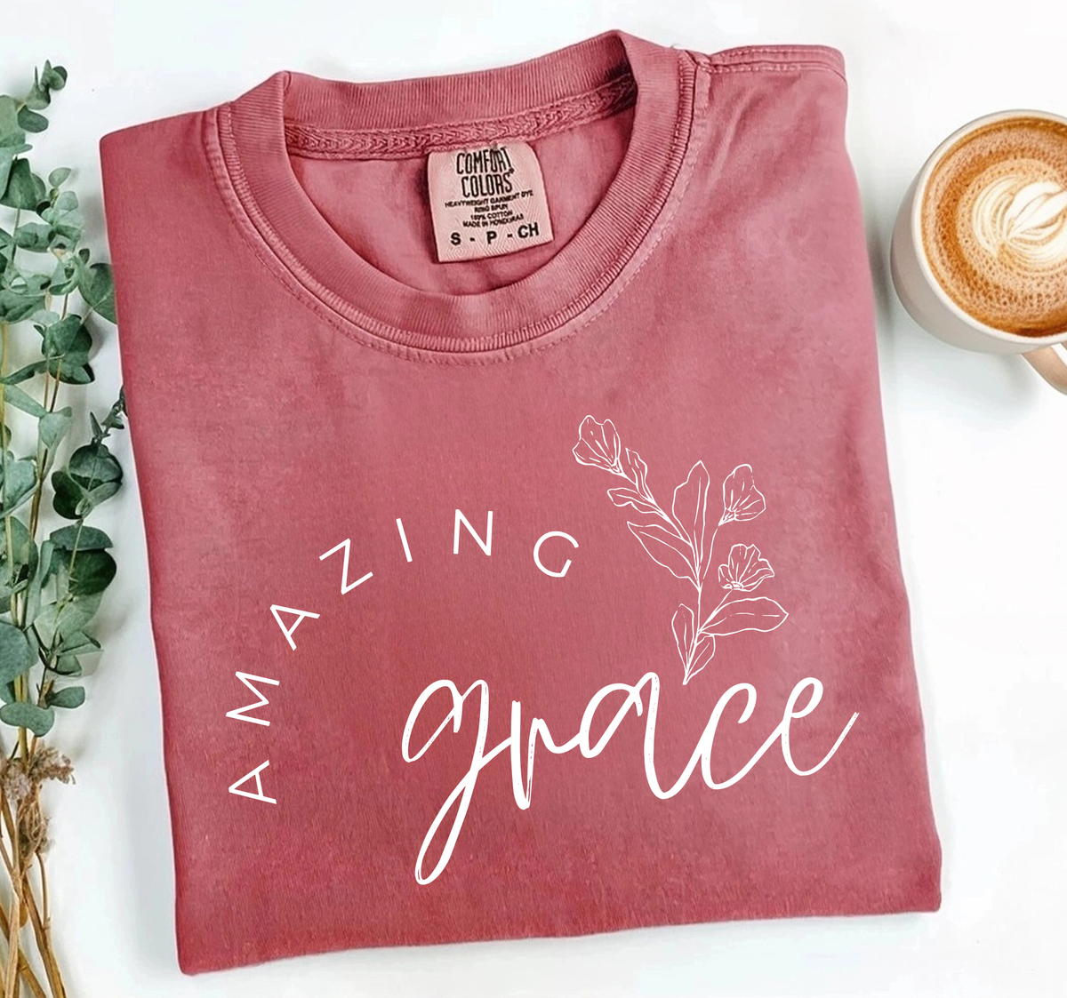 Amazing Grace Shirt, Christian Tee, Comfort Colors® Unisex , , , Long Sleeve Tee