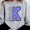 Uk Kentucky Retro Checkered Tee or Unisex , , , Long Sleeve Tee