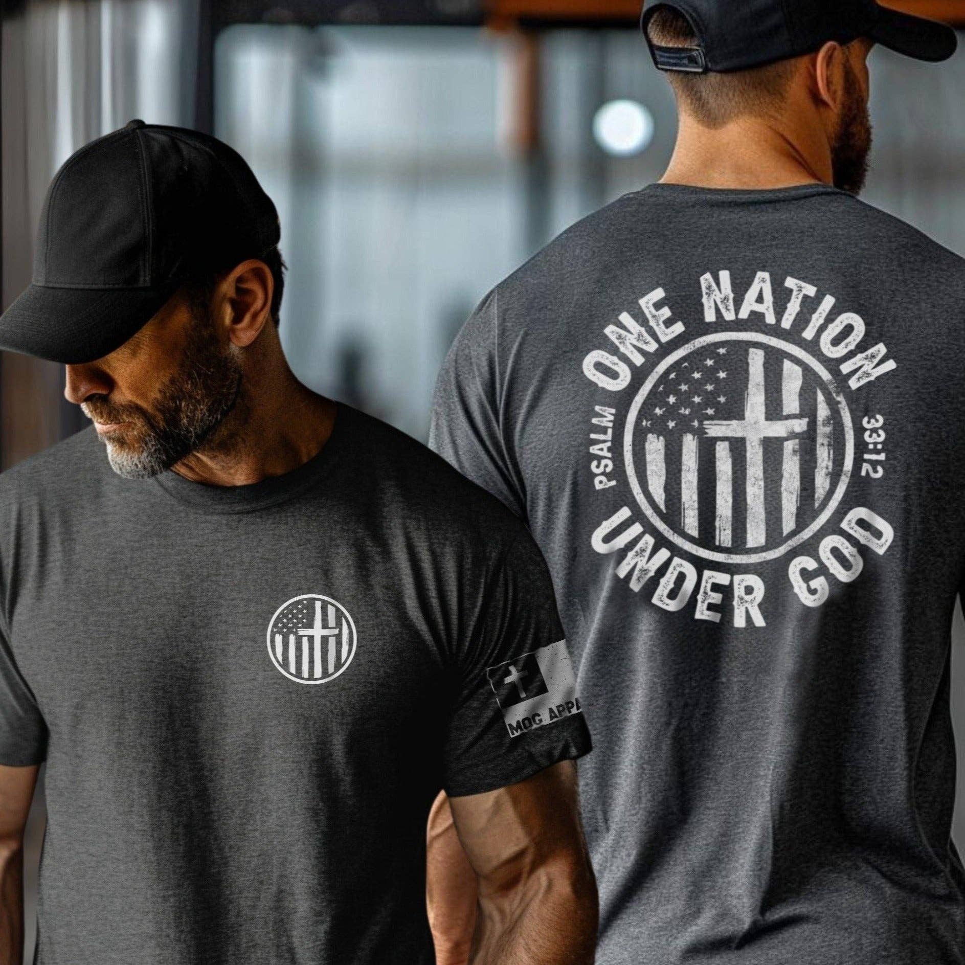 One Nation Under God Cross Christian Graphic Tee Unisex , , , Long Sleeve Tee