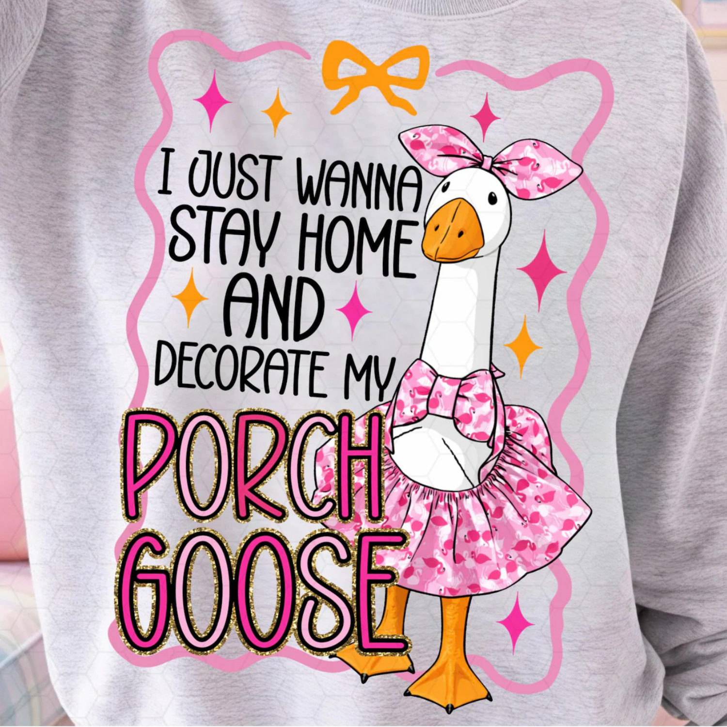 Pink Porch Goose or Unisex , , , Long Sleeve Tee