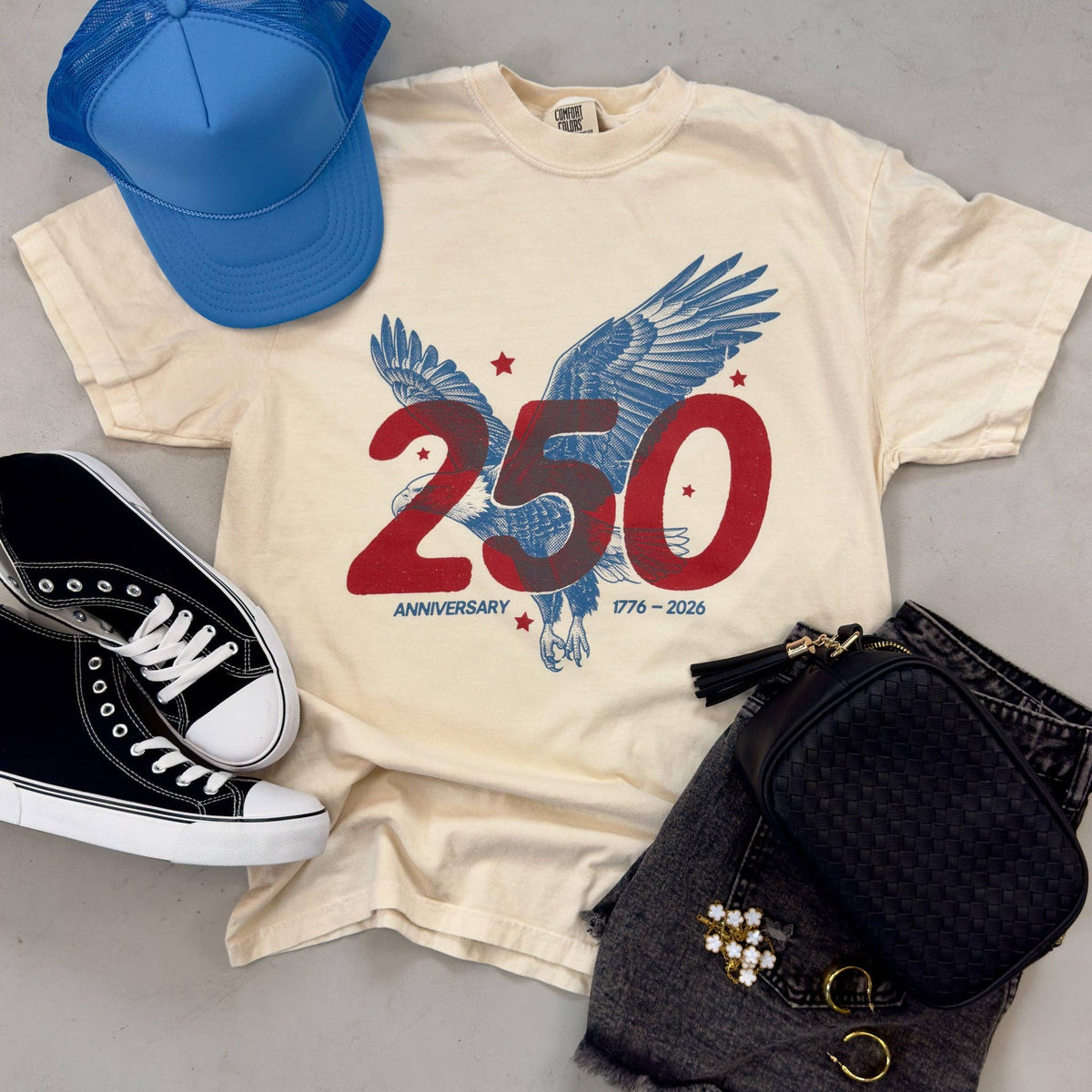 250 USA Anniversary Eagle Tee Unisex , , , Long Sleeve Tee