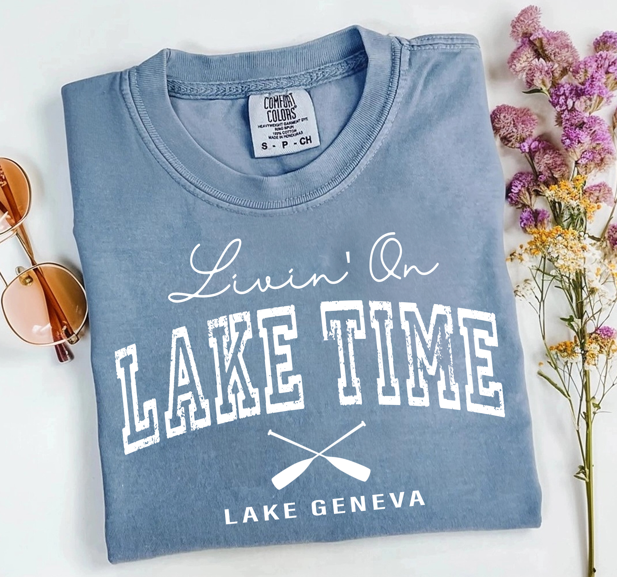 Lake Time Custom Shirt, Comfort Colors®, Personalized Shirt Unisex , , , Long Sleeve Tee