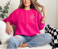 Be Mine Graphic Crewneck Sweatshirt with Pocket, Pink
