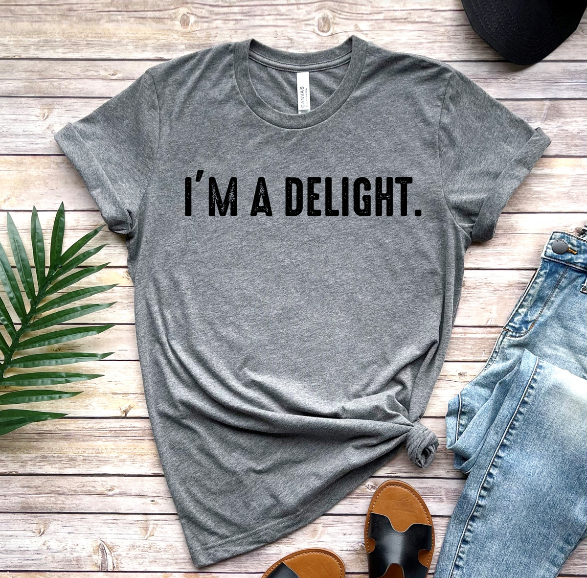 I'm A Delight Viral Sarcastic Funny Mama Vintage Graphic Tee Unisex , , , Long Sleeve Tee