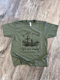 By His Wounds We Are Healed On Tultex Heather Military Green Unisex , , , Long Sleeve Tee