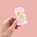 Doing Some Shady Shit with My Cat Sticker Unisex , , , Long Sleeve Tee