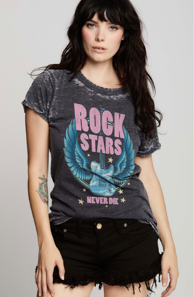 302731 - 730 Rock Stars Never Die Burn Out Tee