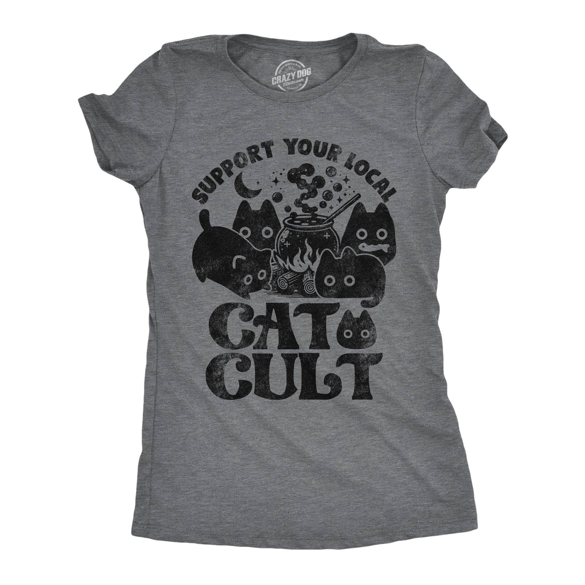 Support Your Local Cat Cult Women's T Shirt Unisex , , , Long Sleeve Tee