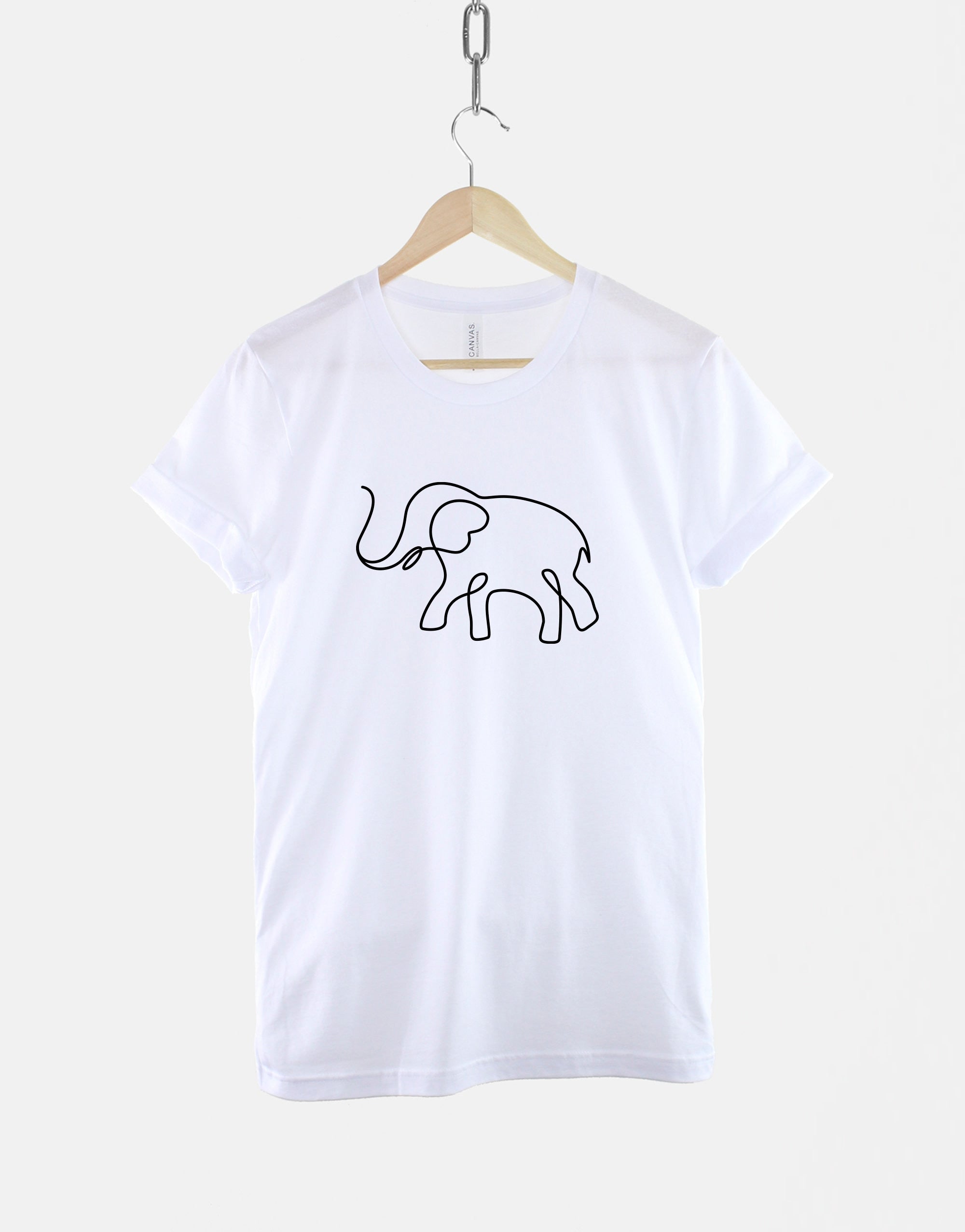 Minimalist Elephan Elephant Animal Lover Wildlife Fan Unisex