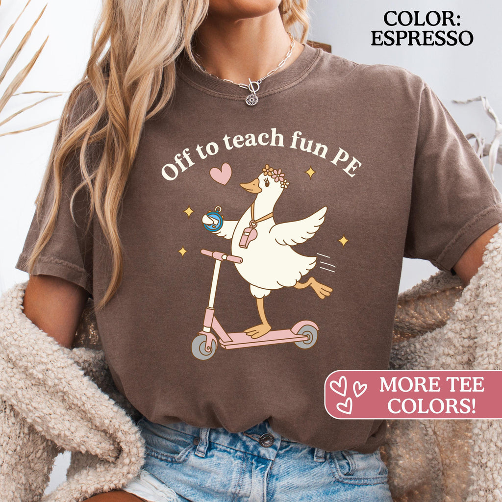 Comfort Colors Pe Teacher Gym Squad Retro School Coach Tee Educator