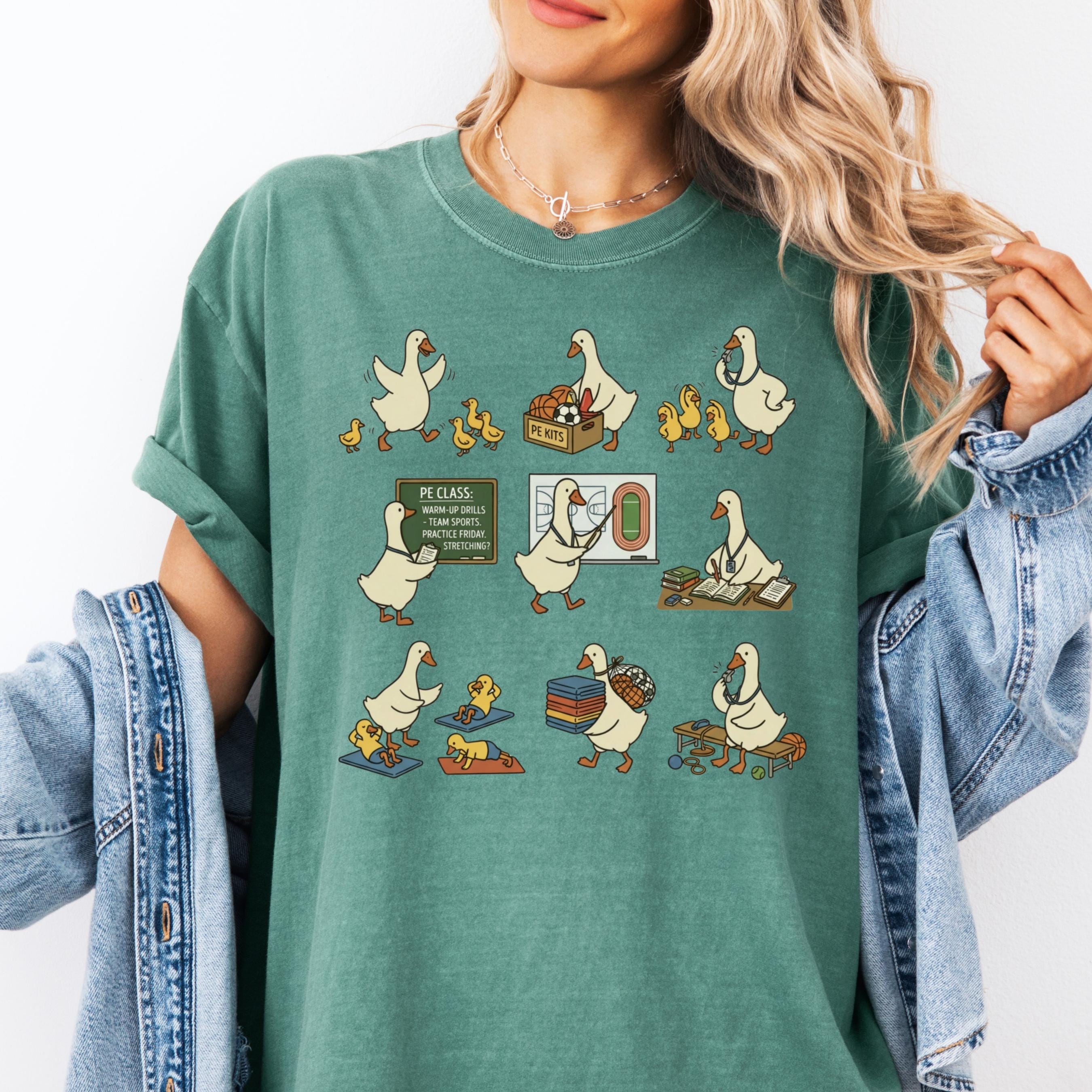 Pe Teacher Comfort Colors Gym Teacher Goose Coach Tee Physical Education Teacher Teacher Appreciation
