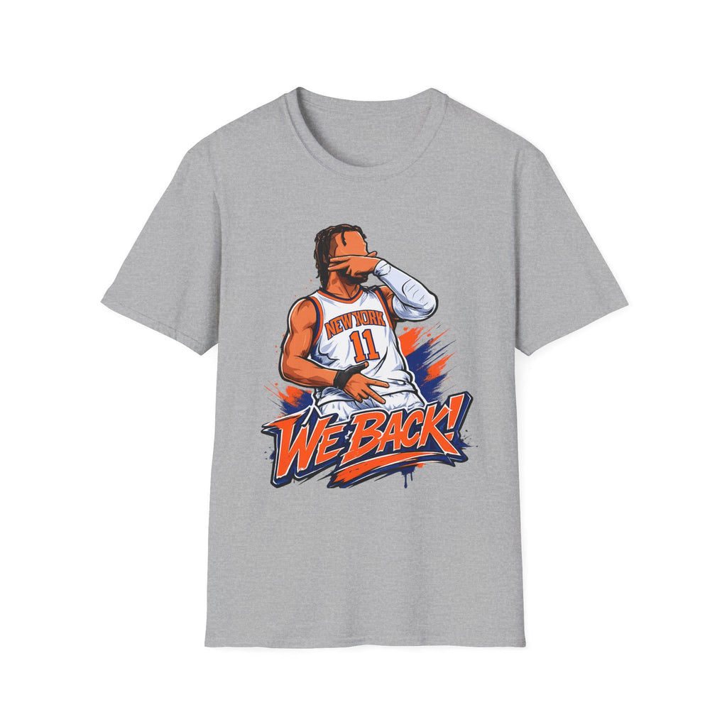 Knicks Brunson Back Team York Squad Goals White Tee Softstyle East