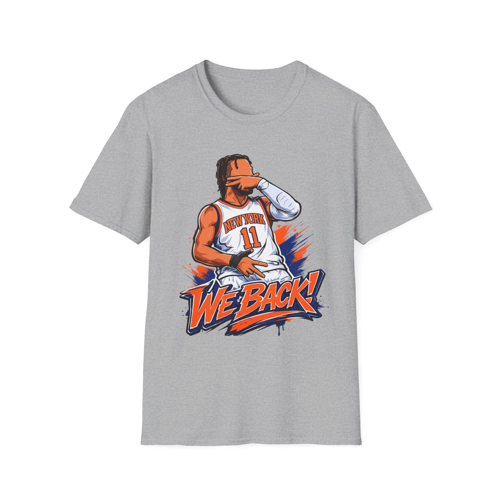 Knicks Brunson Back Team York Squad Goals White Tee Softstyle East