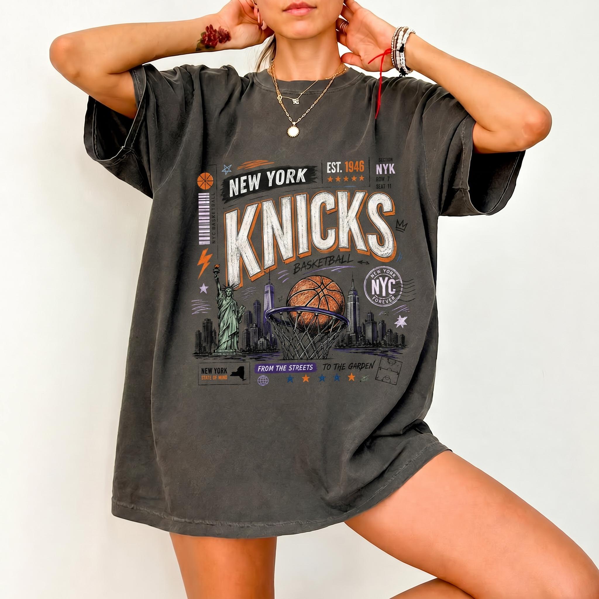 Comfort Colors York Basketball Retro Nyc Hoops Tee Vintage Streetwear Sports Comfort Colors