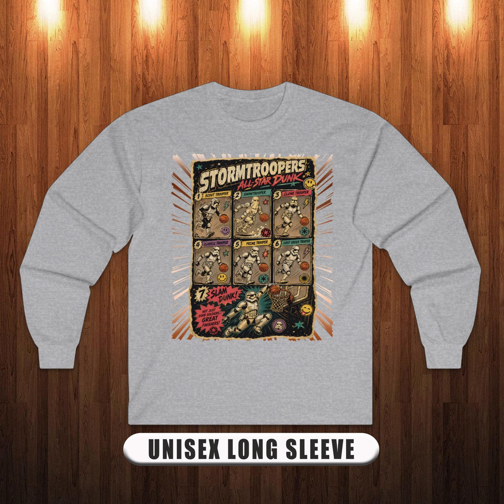 Troopers Basketball Star Dunk Dark Side Soldiers Parody Vintage Pop Culture Tee