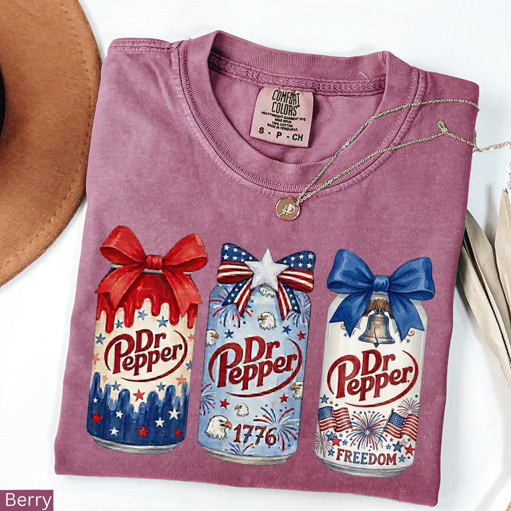 Comfort Colors Dr Pepper Patriotic 4th July Soda Tee Soda Lover