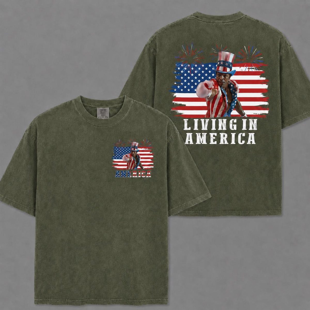 Apollo Creed Living America Comfort Colors Patriotic Boxing Fourth July Vintage America Retro Usa Fighter