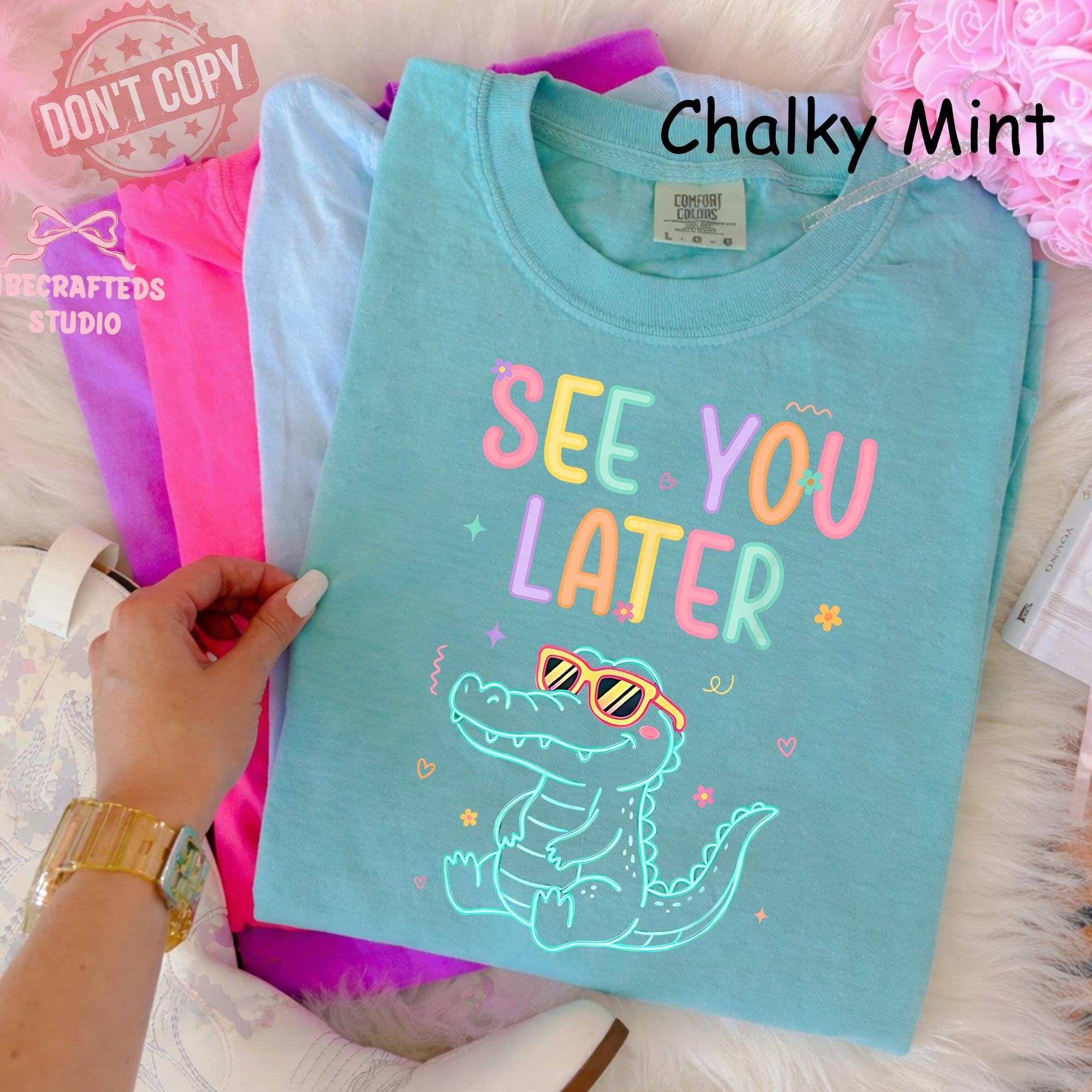 See Later Teacher Summer Alligator Comfort Colors Last Day School Tee Summer Break Teacher Teacher