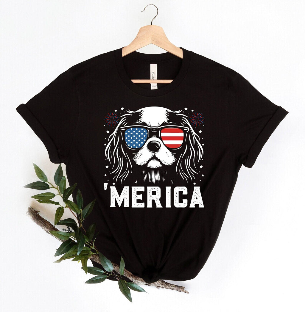 Cavalier King Charles Merica 4th July Cavalier Tee Patriotic Cavalier Usa Dog Lover Cavalier Mom