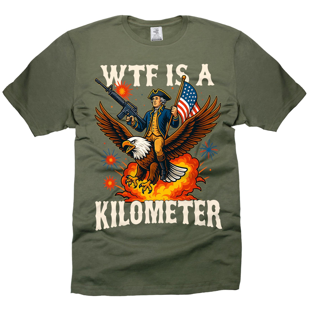 Wtf Kilometer 4th July Sarcastic Tee Unisex