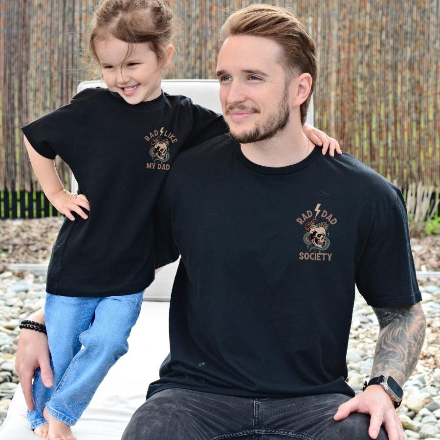 Rad Dad Society Dad Club Dad Life Tee First Fathers Day Dad Papa Husband Daddy