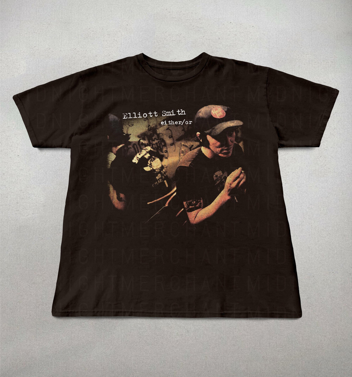 Elliot Smith Either Indie Folk Retro 90s Elliot Smith Alt Rock Tee 90s Band Tee