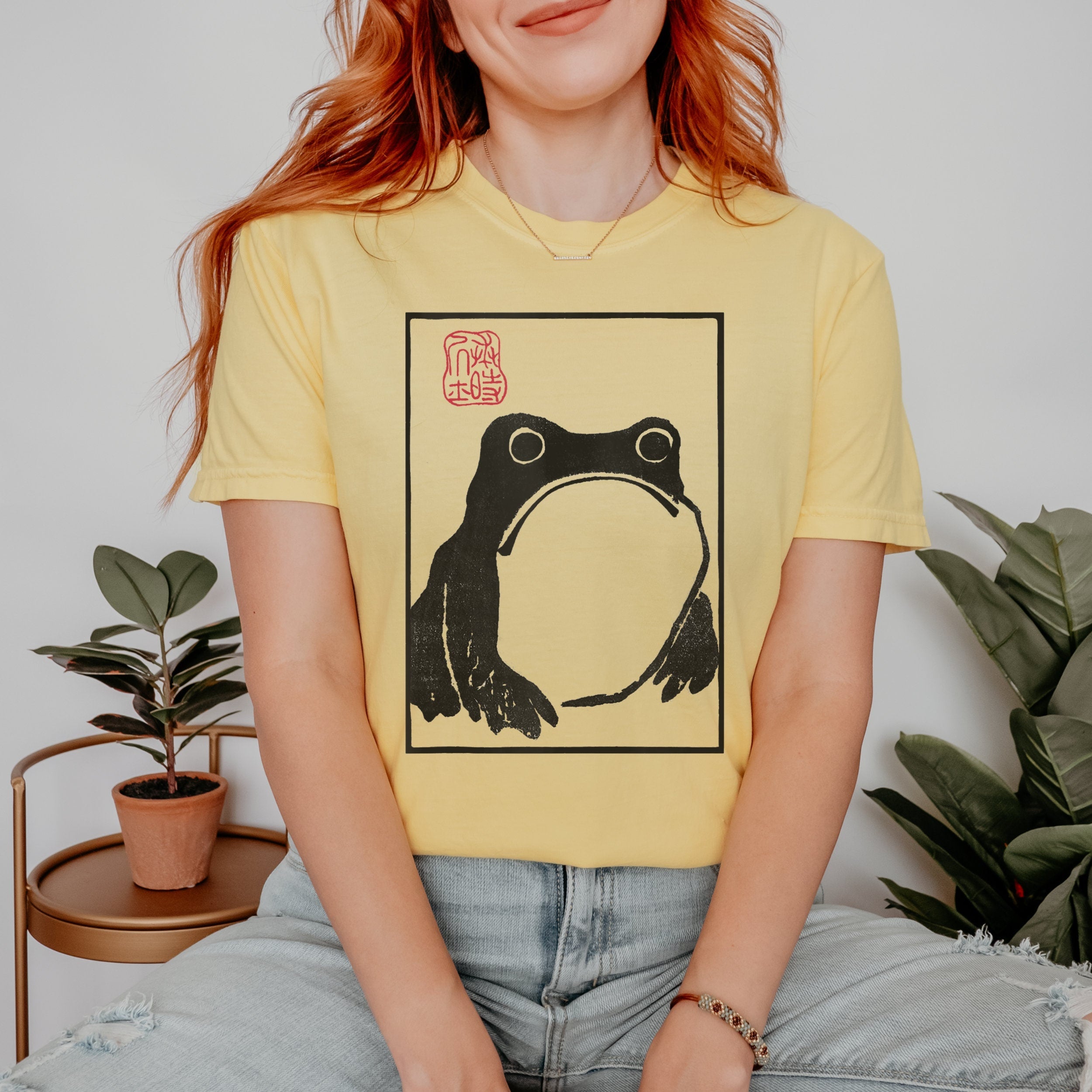 Ukiyo-E Frog Organic Japanese Art Tee Unisex