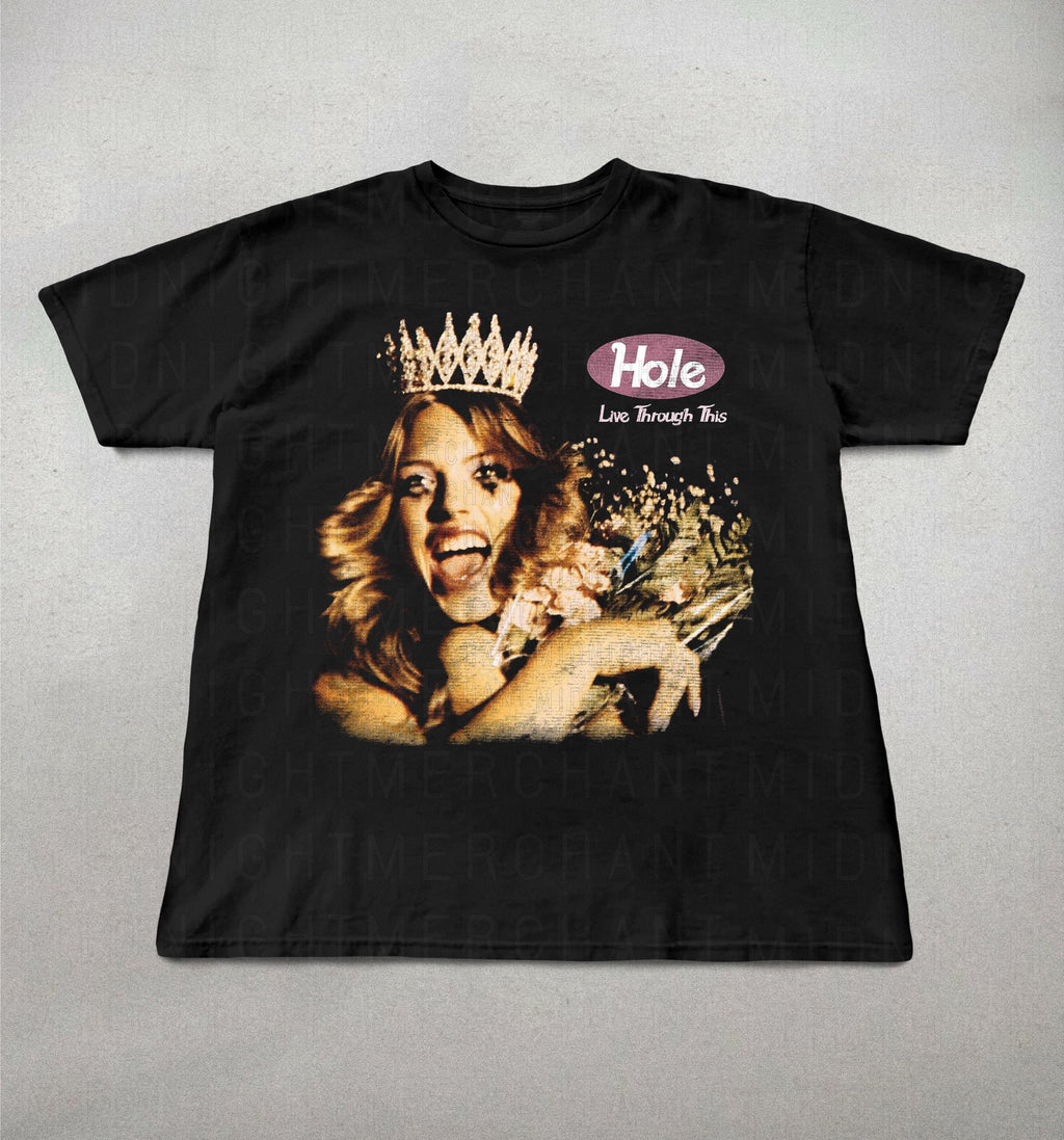 Hole Band Live Through 90s Band Tees Retro Alt Rock Tee