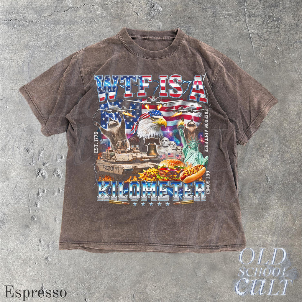 Wtf Kilometer Usa Patriotic Vintage American Eagle Meme 4th July Retro Freedom