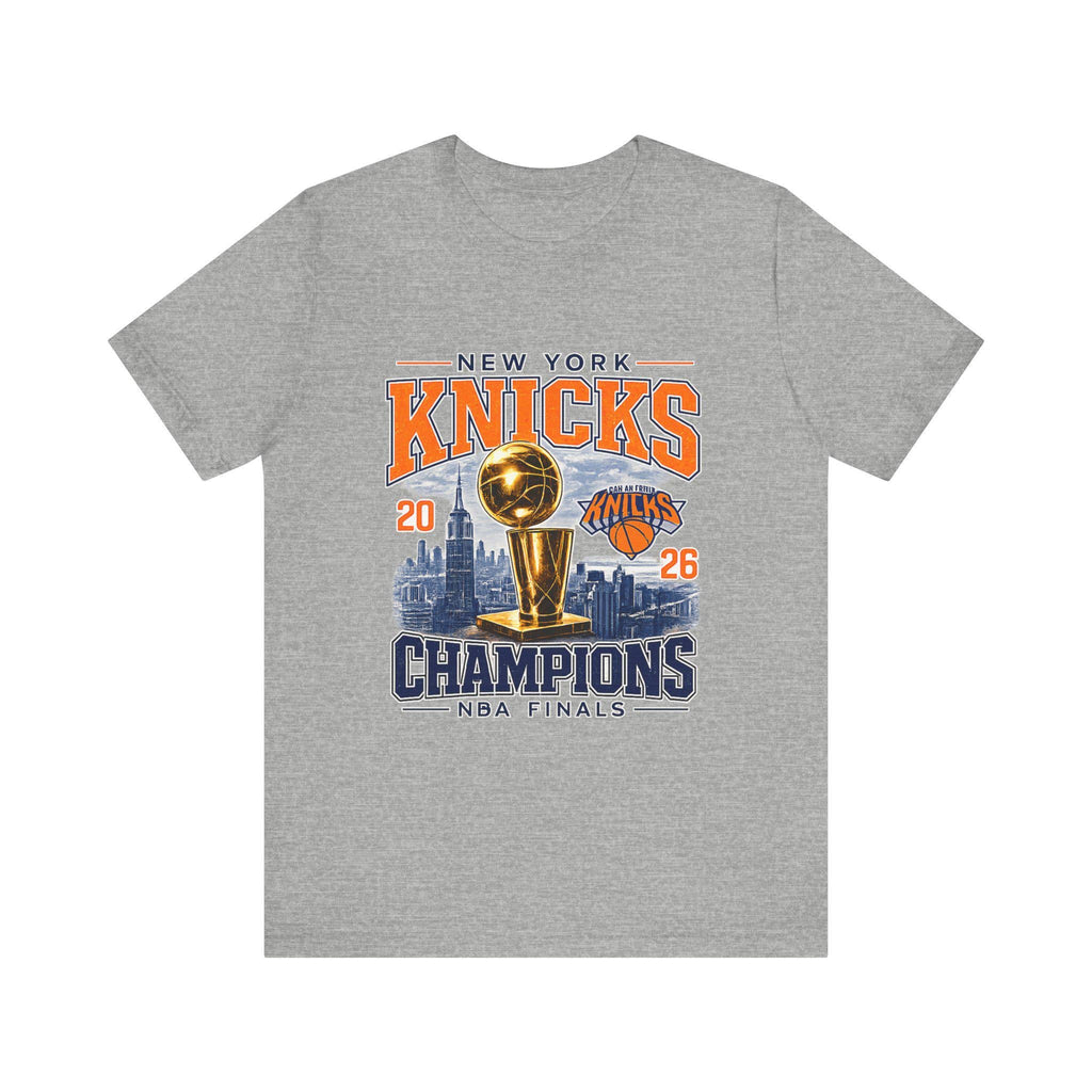 York Knicks Champions Tee 2026 Nba Finals Trophy City Skyline