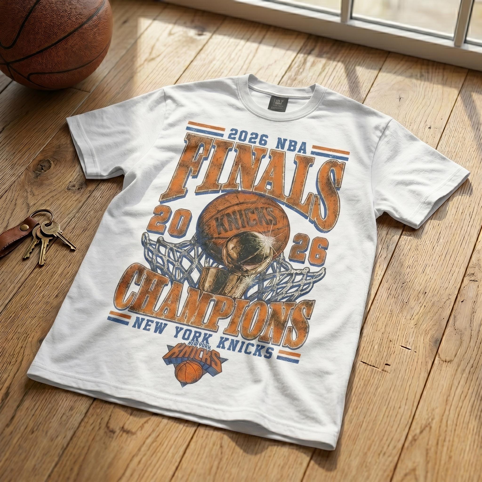 2026 Nba Finals Champions Knicks York Knicks Championship Tee Vintage Retro Basketball Ny Basketball Fan