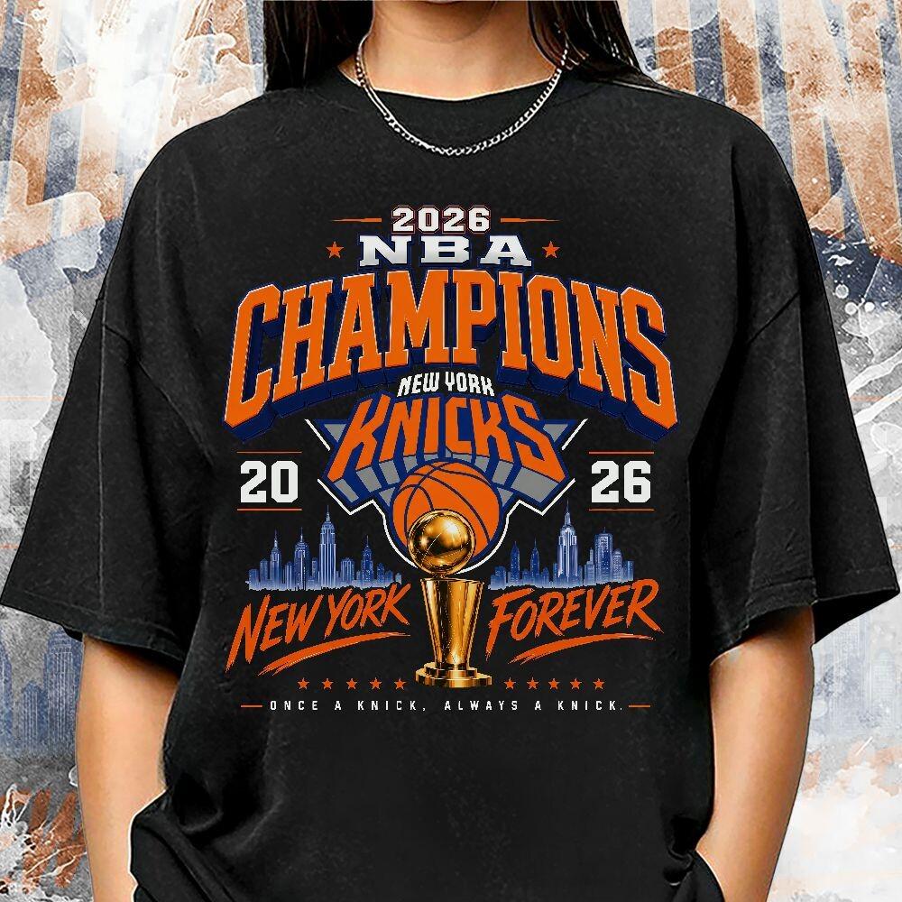 Knicks 2026 Champions Vintage Retro York Basketball Champions Tee Vintage Spor Championship Fan