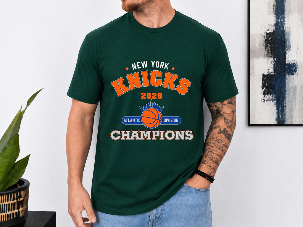 York Knicks 2026 Atlantic Division Champions Knicks Basketball Fan Tee Nyc Playoff Champions Knicks Fans