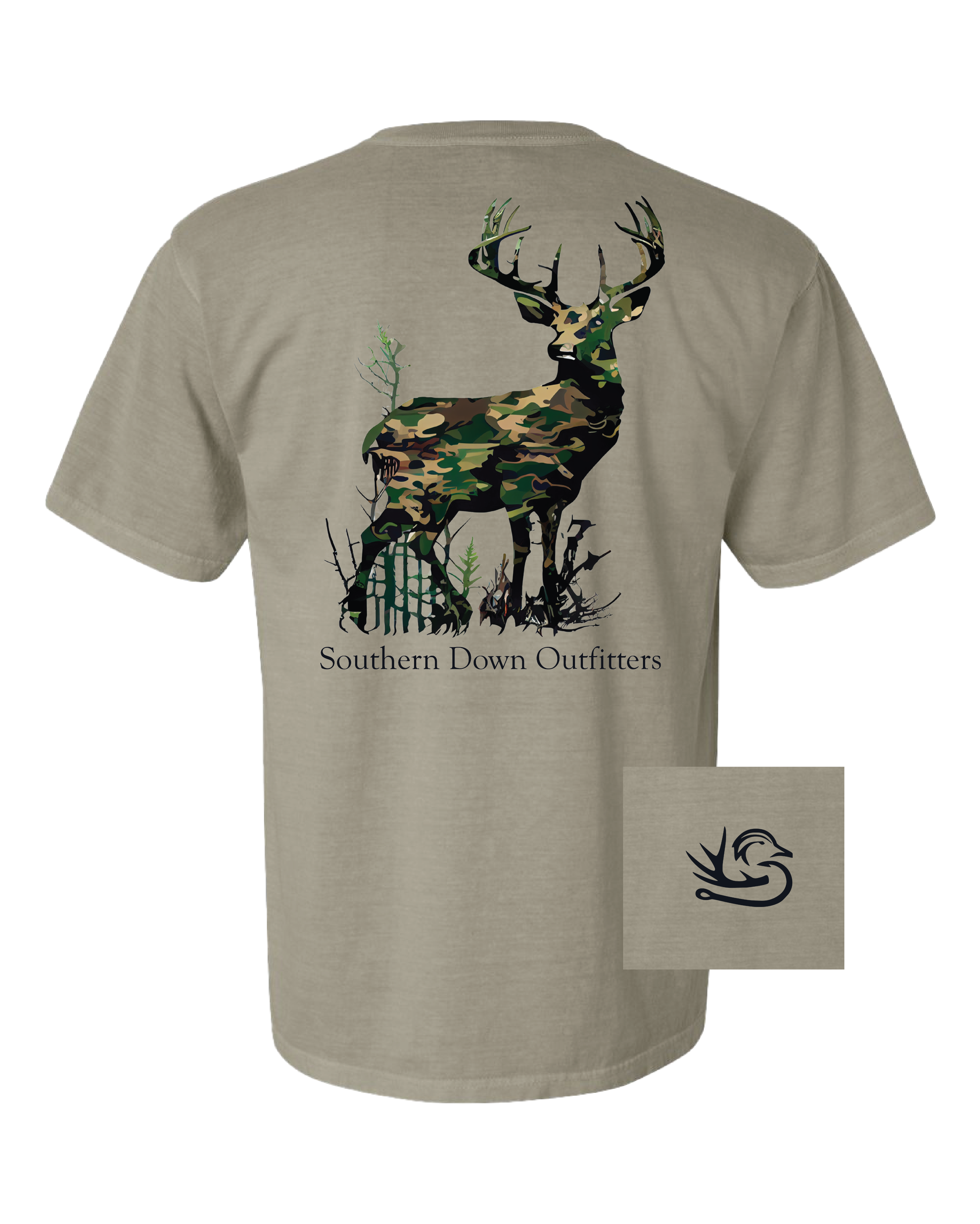 Camo Deer Tee Unisex , , , Long Sleeve Tee