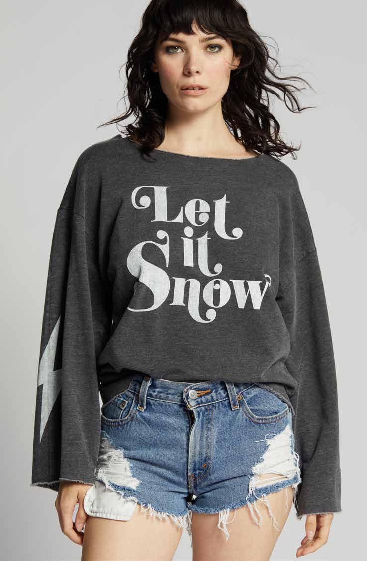 302815 - 930 Let It Snow Bell Sleeve Ls Graphic Tee