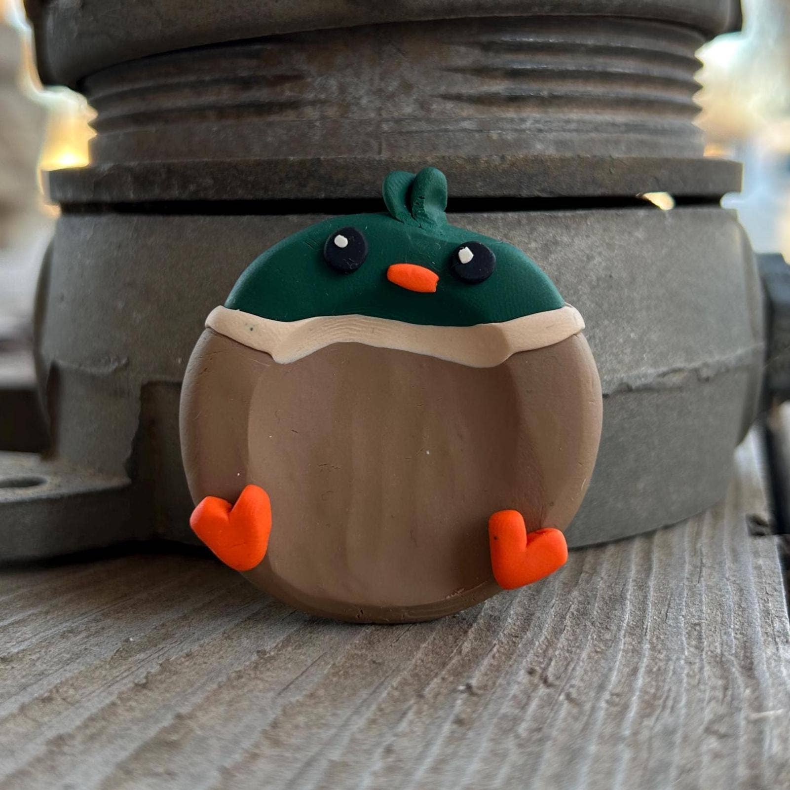 Mallard Duck Polymer Clay Worry Fidget Stone Unisex , , , Long Sleeve Tee