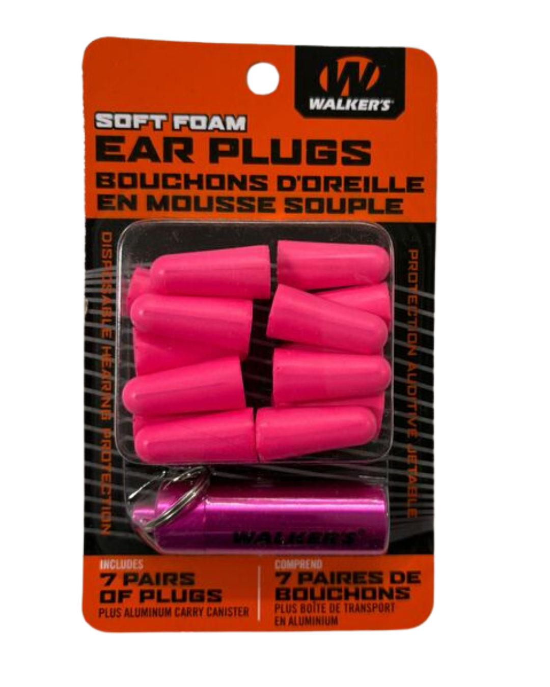 Soft Foam Ear Plugs, 7 Pairs with Carry Canister Unisex , , , Long Sleeve Tee