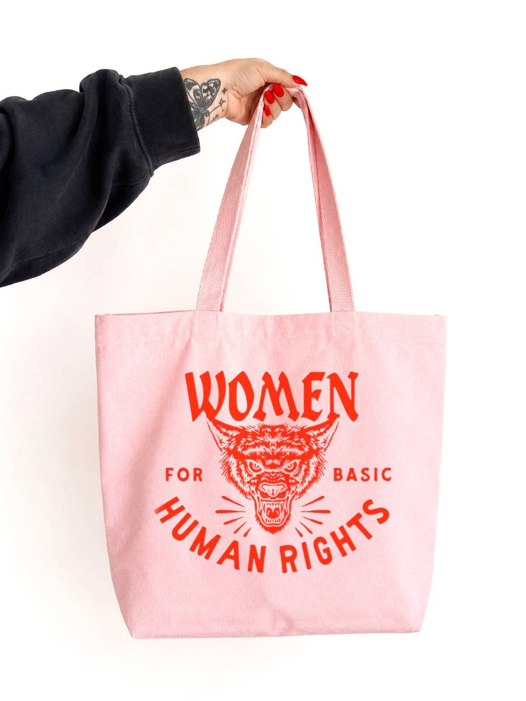 Women For Basic Human Rights Tote Bag - Pink