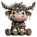 Inklusive’S Highland Cow Holiday Dtf Transfer Collection Unisex , , , Long Sleeve Tee
