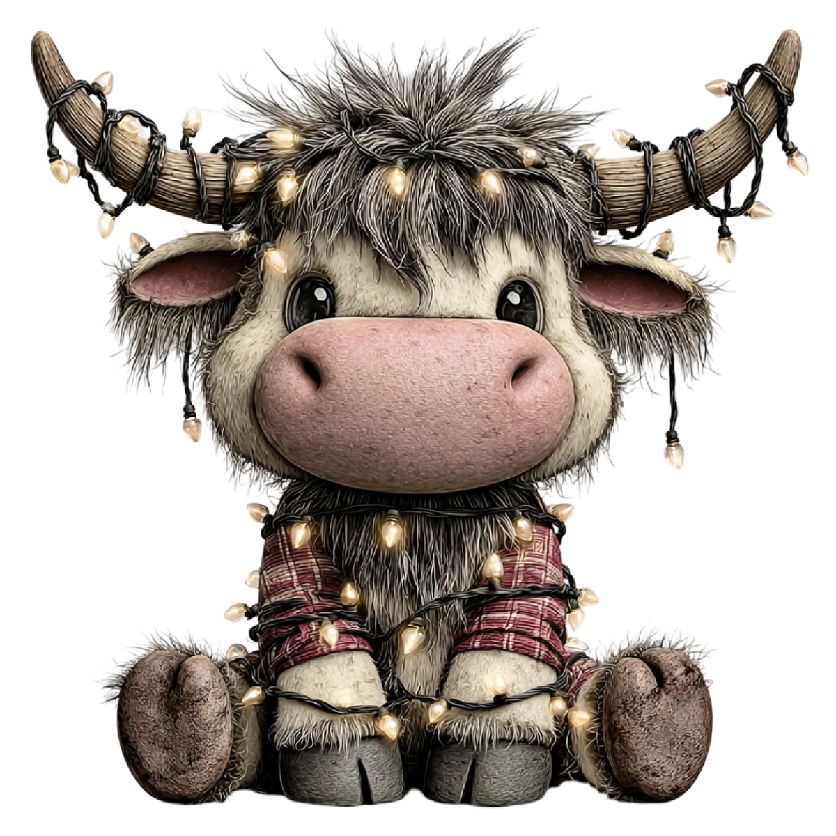 Inklusive’S Highland Cow Holiday Dtf Transfer Collection Unisex , , , Long Sleeve Tee