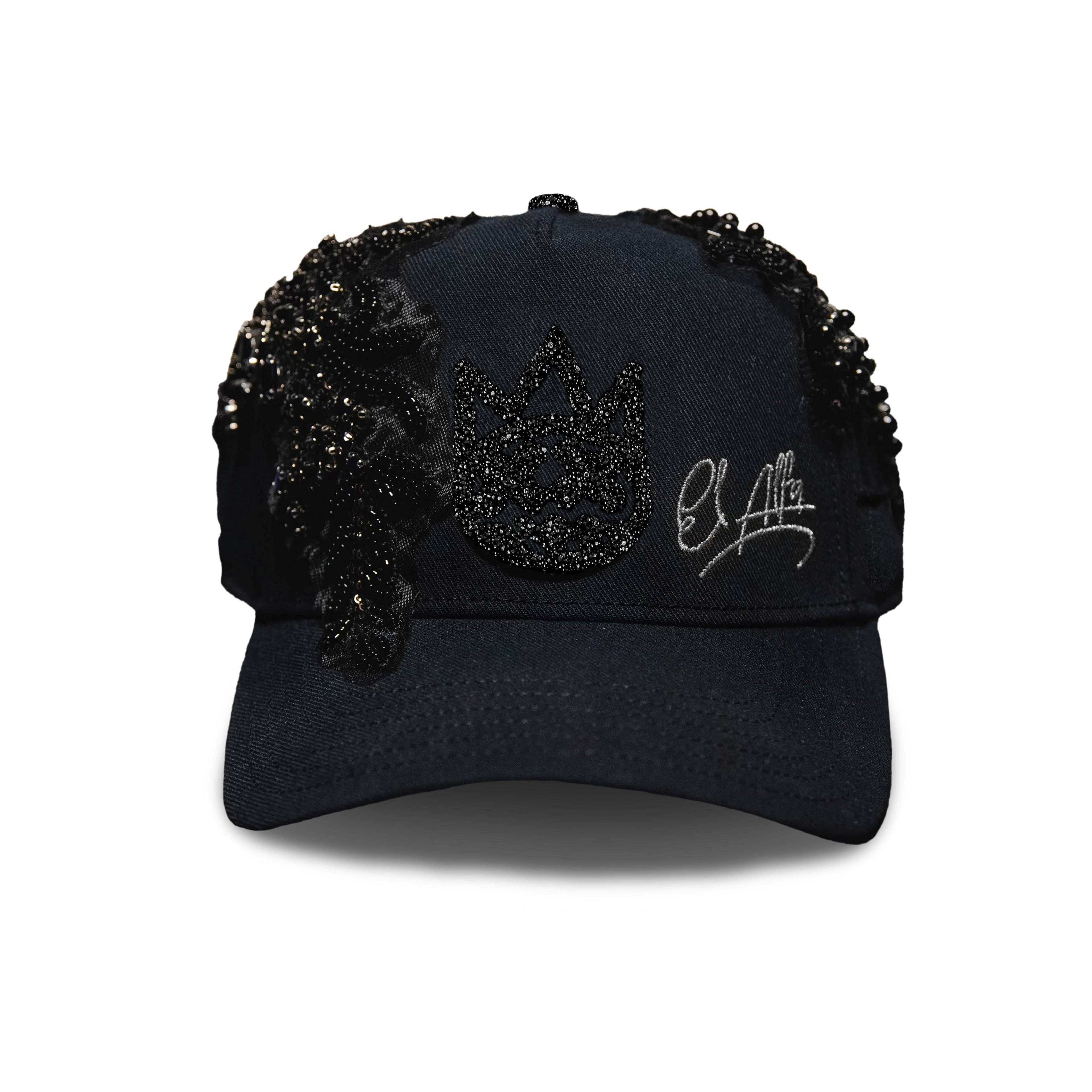 Cult X El Alfa Premium Snapback Trucker Hat in Black Unisex , , , Long Sleeve Tee