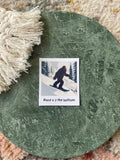 Sasquatch Skiing Die-Cut Sticker Unisex , , , Long Sleeve Tee
