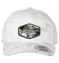 Stripah Kraken 6 Panel Trucker Snap Back Multicam Alpine White Hat Unisex , , , Long Sleeve Tee